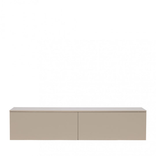 Meuble TV suspendu DRAWER Frihamn 2 tiroirs en bois L160cm beige