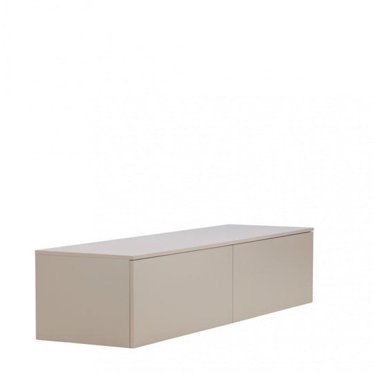 Meuble TV suspendu DRAWER Frihamn 2 tiroirs en bois L160cm beige