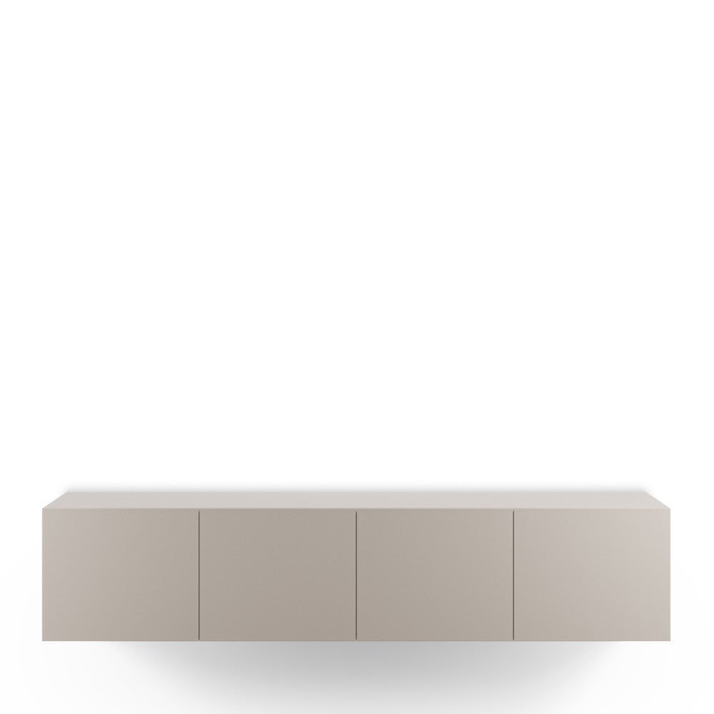 Meuble TV suspendu DRAWER Nexa 4 portes en bois L180cm
