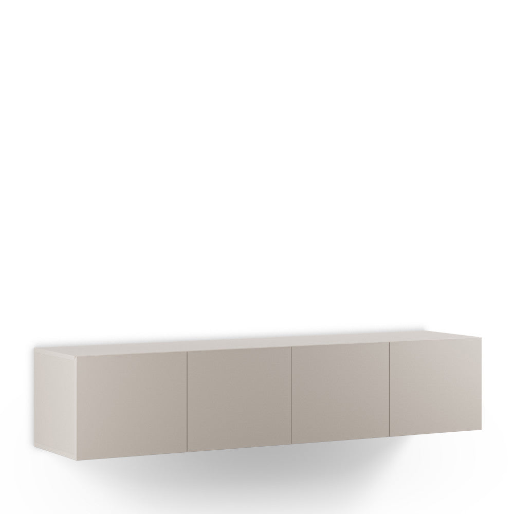 Meuble TV suspendu DRAWER Nexa 4 portes en bois L180cm
