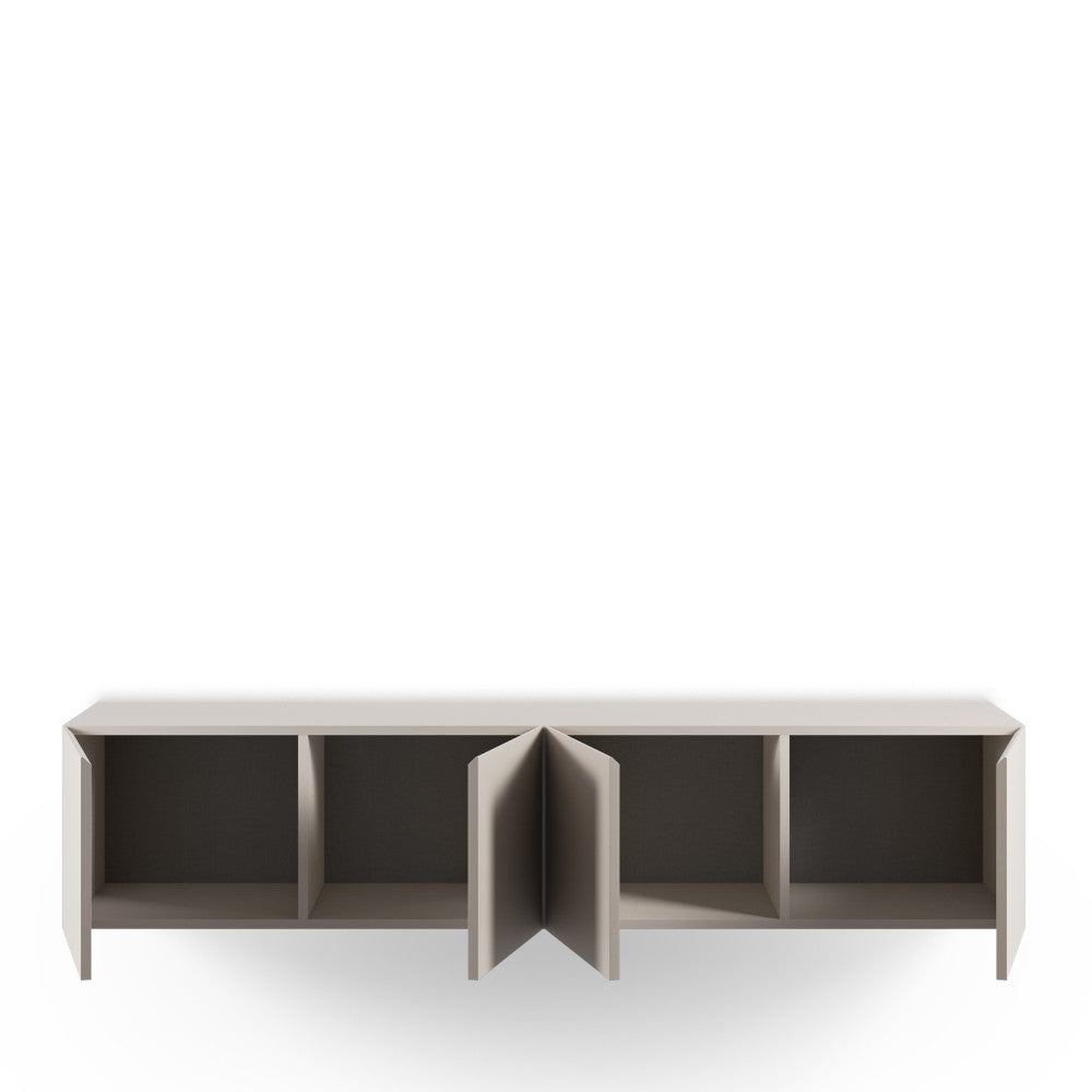 Meuble TV suspendu DRAWER Nexa 4 portes en bois L180cm