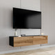 Meuble TV MOBILIER 1 Vilrin II (Noir + Chêne wotan)