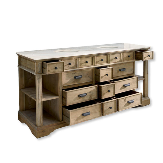 Meuble double vasque LOBERON Covingale en bois (sans vasque) — photo produit