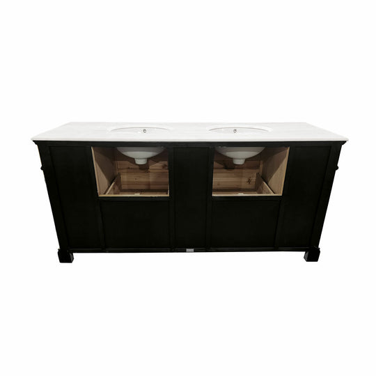 Meuble double vasque LOBERON Covingale en bois (sans vasque) — photo produit