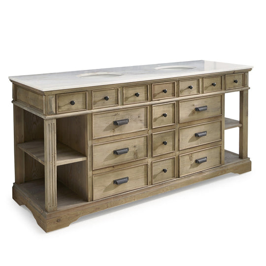 Meuble double vasque LOBERON Covingale en bois (sans vasque) — photo produit