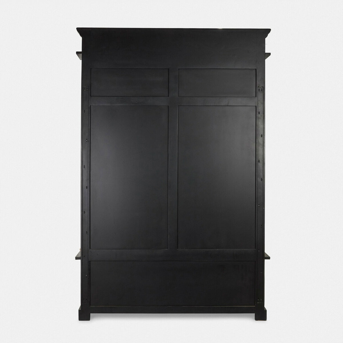 Meuble d'entrée LOBERON Eldwin en bois noir avec banquette crème — photo produit