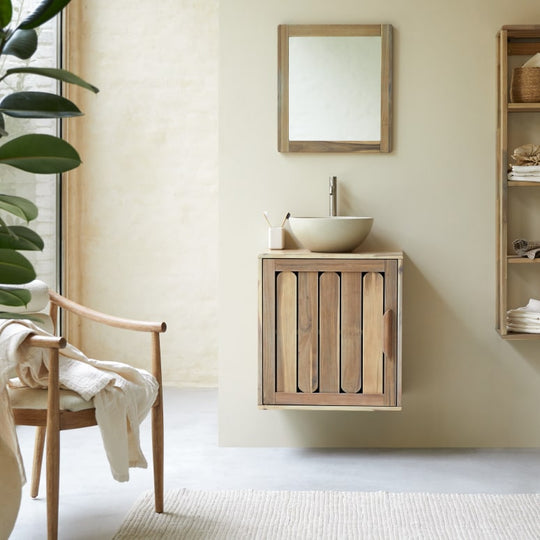 Meuble de Salle de Bain TIKAMOON Lila en bois d'acacia 60 cm — photo produit