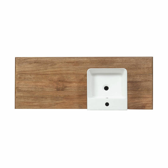 Meuble vasque LOBERON Dorchester marron et blanc — photo produit