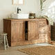 Meuble vasque LOBERON Dorchester marron et blanc — photo produit