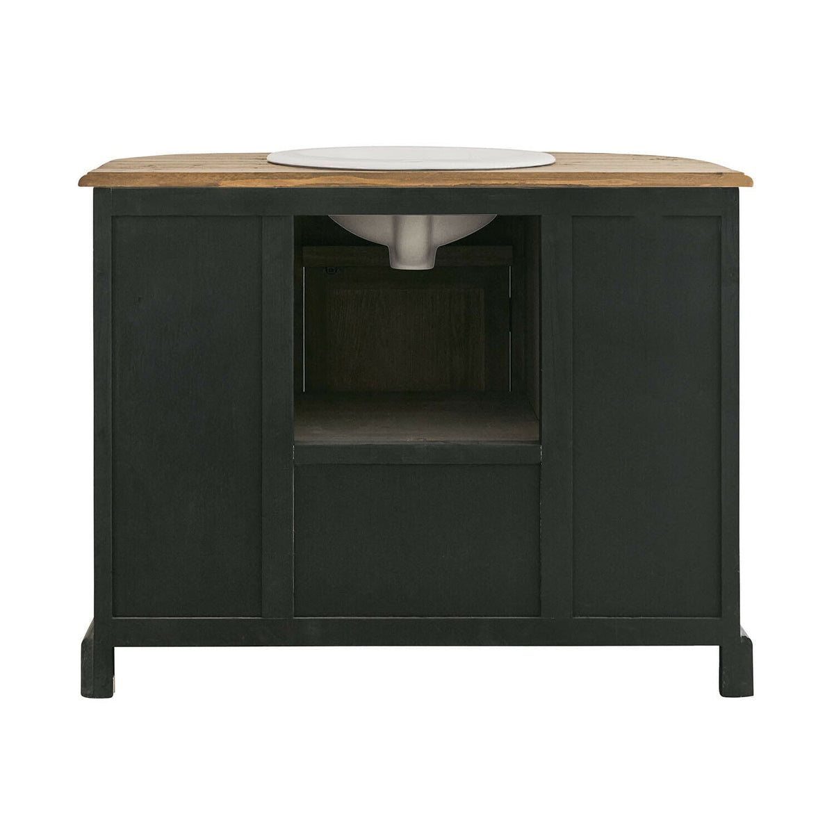 Meuble et vasque Louisina LOBERON noir vieilli marron — photo produit