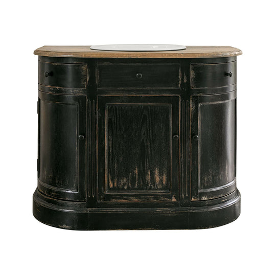 Meuble et vasque Louisina LOBERON noir vieilli marron — photo produit