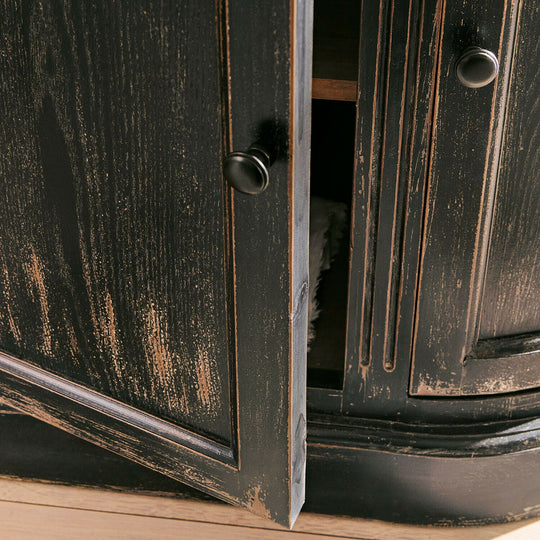 Meuble et vasque Louisina LOBERON noir vieilli marron — photo produit
