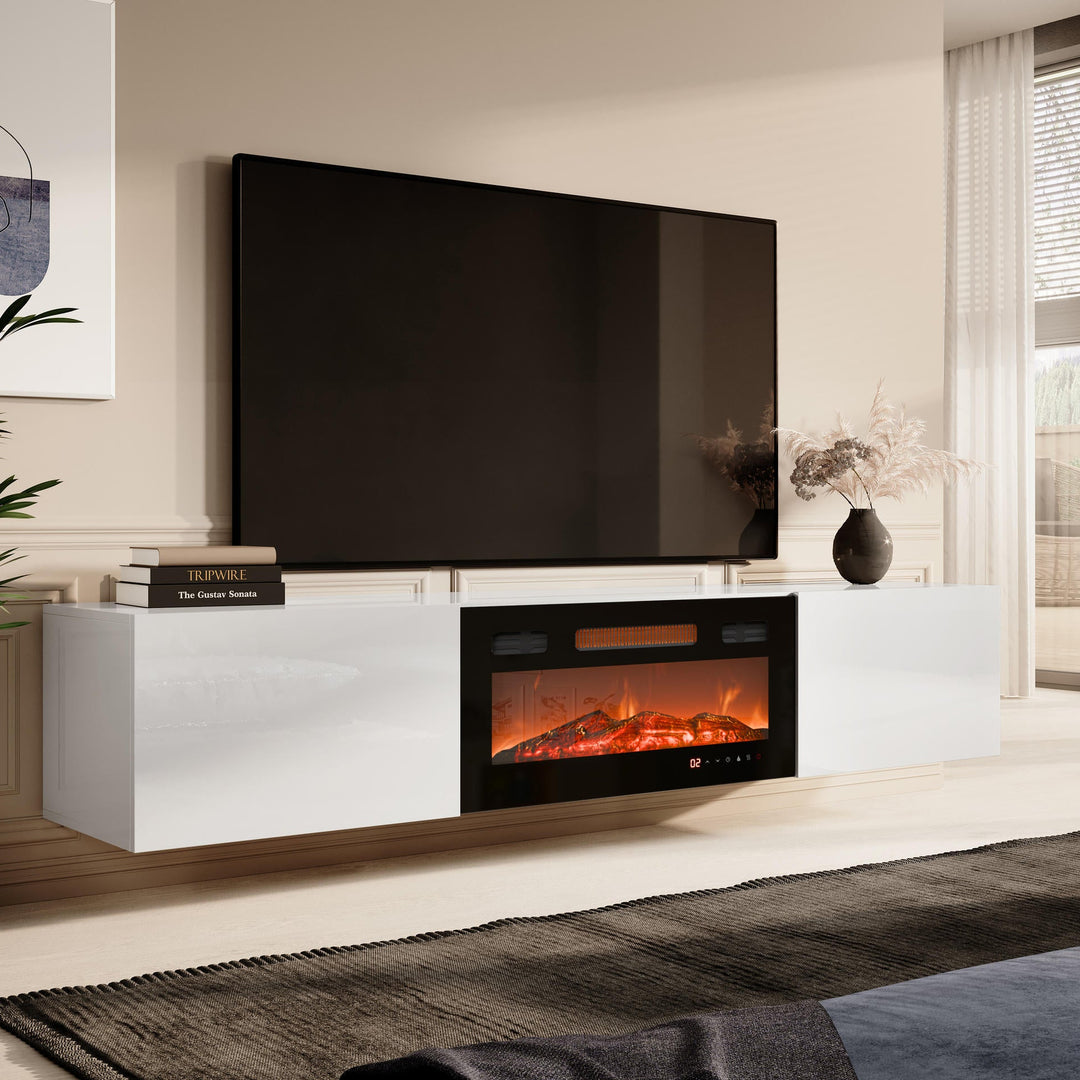 Meuble TV MOBILIER 1 Imago I (Blanc + Blanc brillant) — photo produit