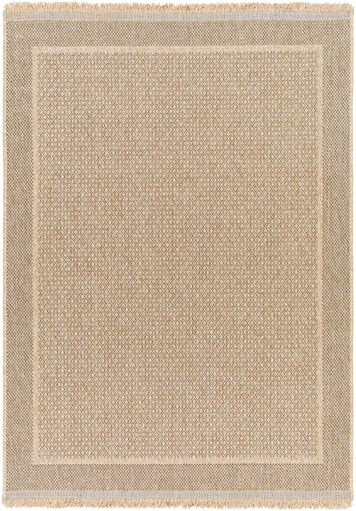 Tapis d'Extérieur/Intérieur Aspect Jute Beige/Noir  Akron