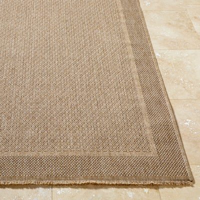 Tapis d'Extérieur/Intérieur Aspect Jute Beige/Noir  Akron