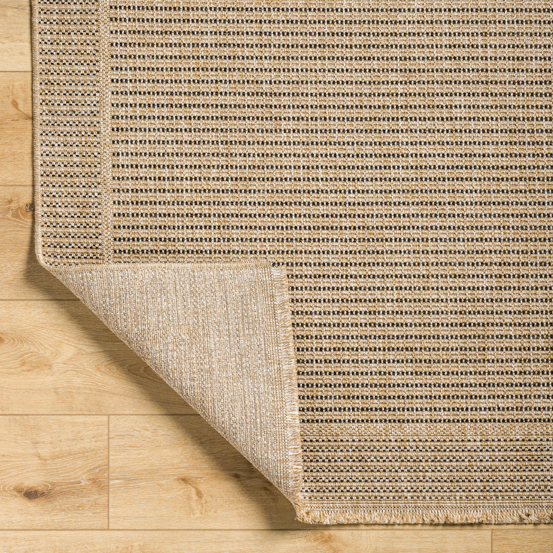 Tapis d'Extérieur/Intérieur Aspect Jute Beige/Noir 2 Benton