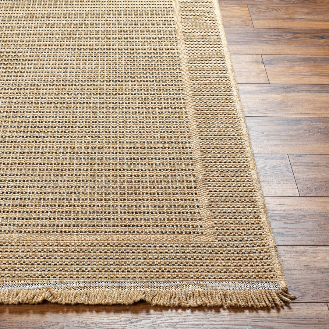 Tapis d'Extérieur/Intérieur Aspect Jute Beige/Noir 2 Benton