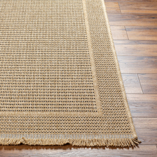 Tapis d'Extérieur/Intérieur Aspect Jute Beige/Noir 2 Benton
