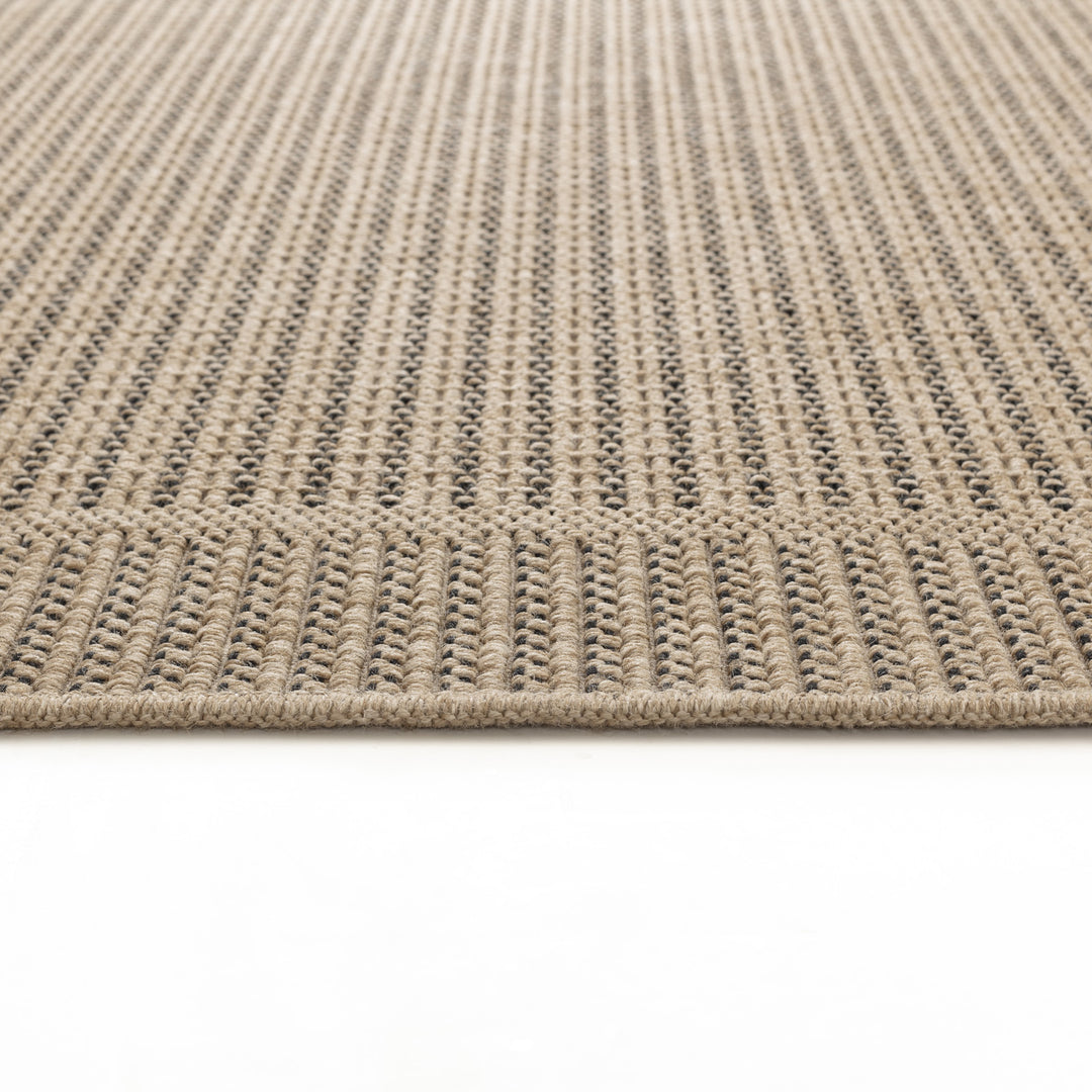 Tapis d'Extérieur/Intérieur Aspect Jute Beige/Noir 2 Benton