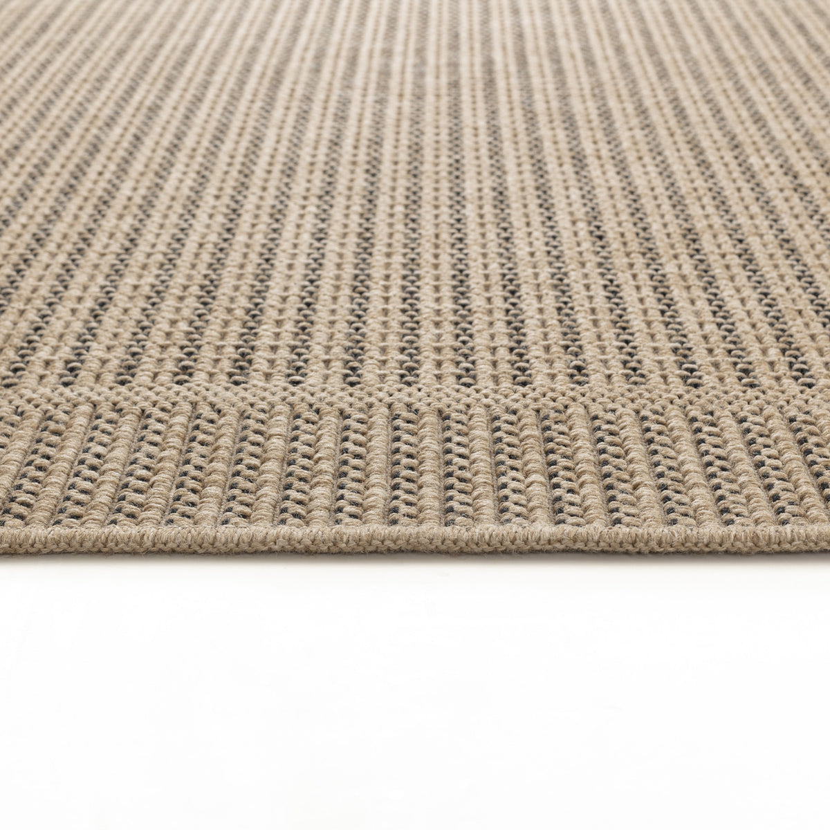 Tapis d'Extérieur/Intérieur Aspect Jute Beige/Noir 2 Benton