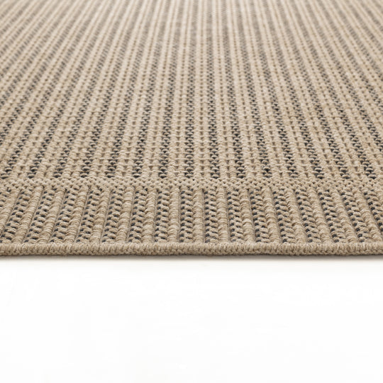 Tapis d'Extérieur/Intérieur Aspect Jute Beige/Noir 2 Benton