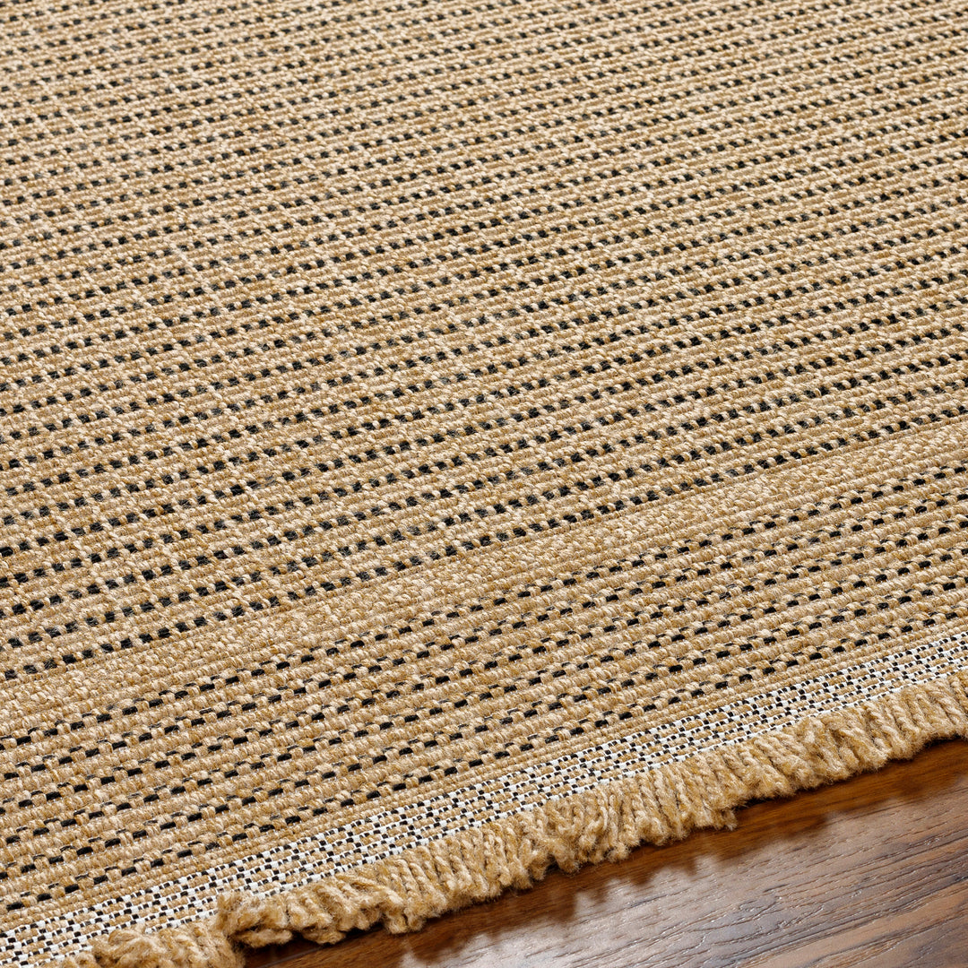 Tapis d'Extérieur/Intérieur Aspect Jute Beige/Noir 2 Benton
