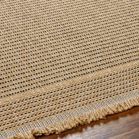 Tapis d'Extérieur/Intérieur Aspect Jute Beige/Noir 2 Benton