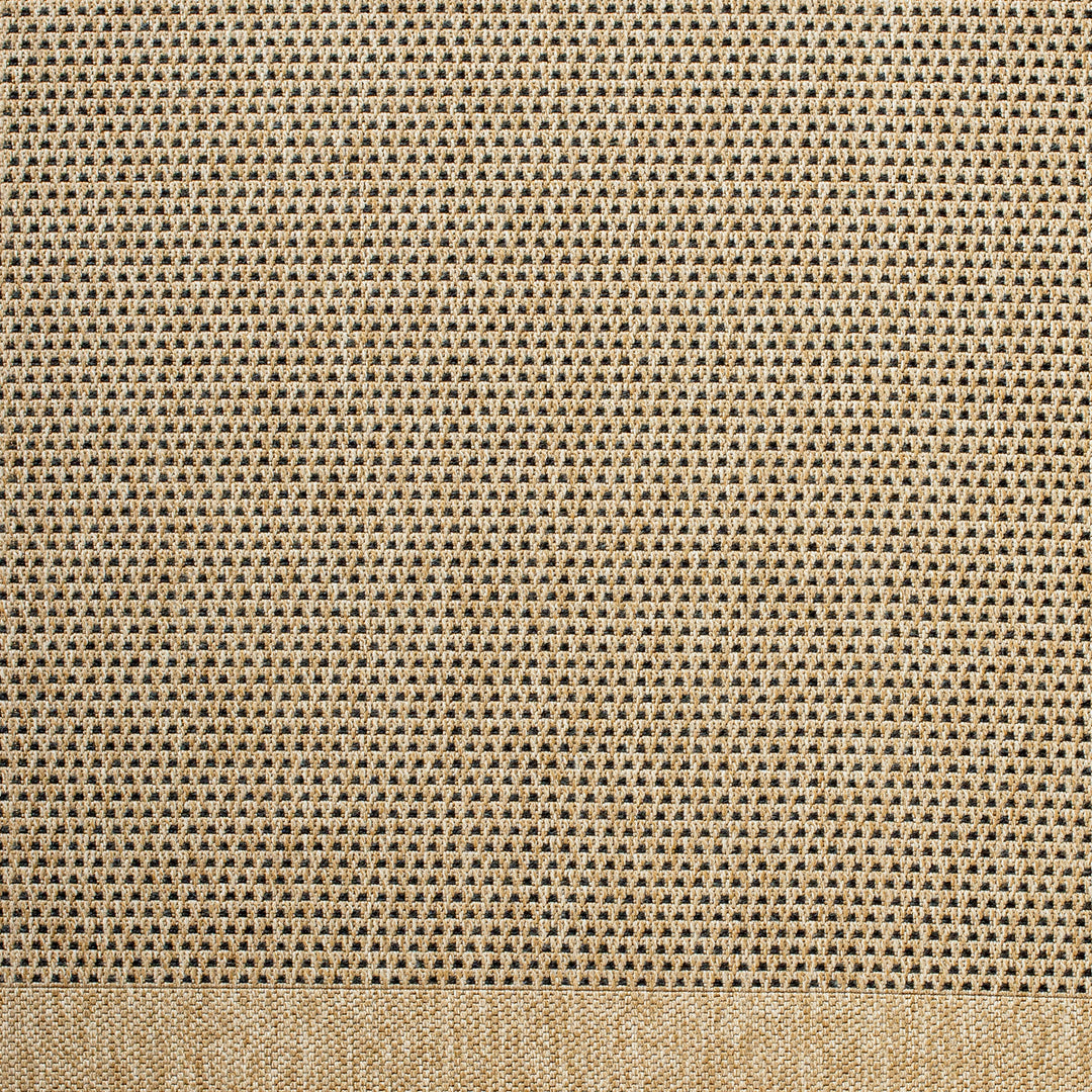 Tapis d'Extérieur/Intérieur Aspect Jute Beige/Noir Burlington
