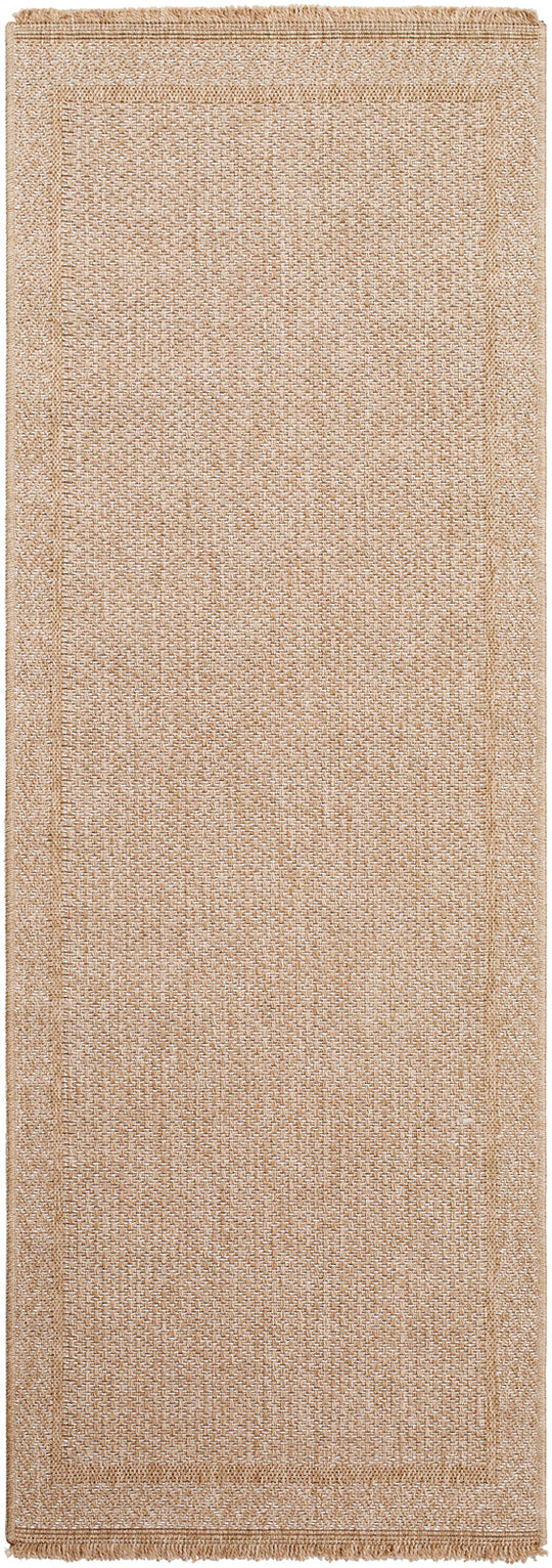 Tapis d'Extérieur/Intérieur Aspect Jute Beige/Noir  Trenton