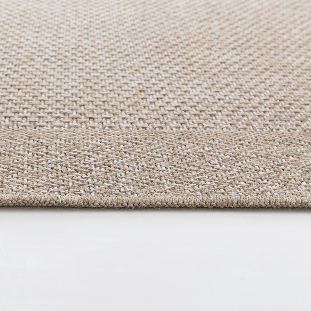 Tapis d'Extérieur/Intérieur Aspect Jute Beige/Noir  Trenton