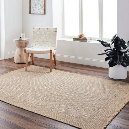 Tapis d'Extérieur/Intérieur Aspect Jute Beige/Noir 5 Lexington