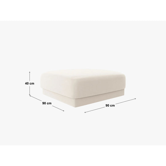 Canapé MICADONI Miley 6 places avec Pouf et Fauteuil en Velours Jaune Moutarde