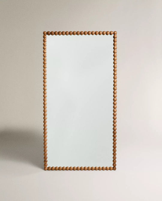 Miroir rectangulaire ZARA HOME Cadre bois marron