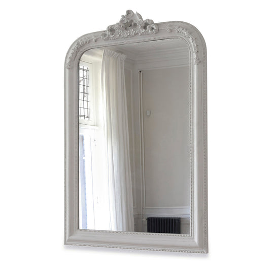 Miroir Aubais LOBERON blanc vieilli — photo produit