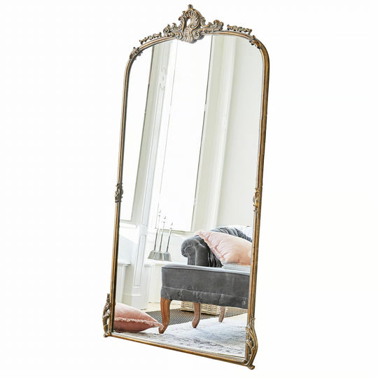 Miroir LOBERON Choni en métal doré vieilli — photo produit