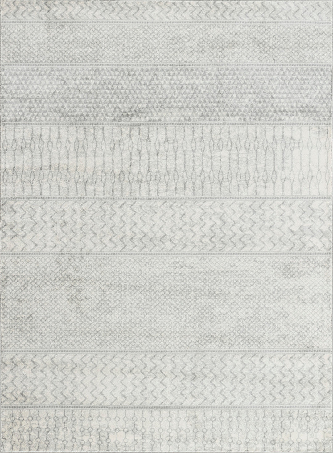 Tapis Scandinave Bohème Gris/Ivoire Cixi