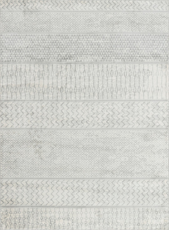 Tapis Scandinave Bohème Gris/Ivoire Cixi