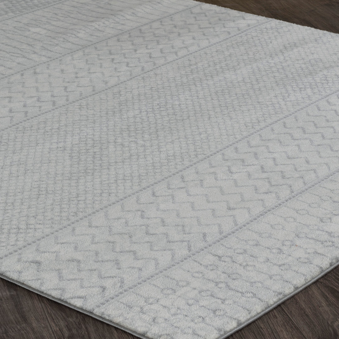 Tapis Scandinave Bohème Gris/Ivoire Cixi