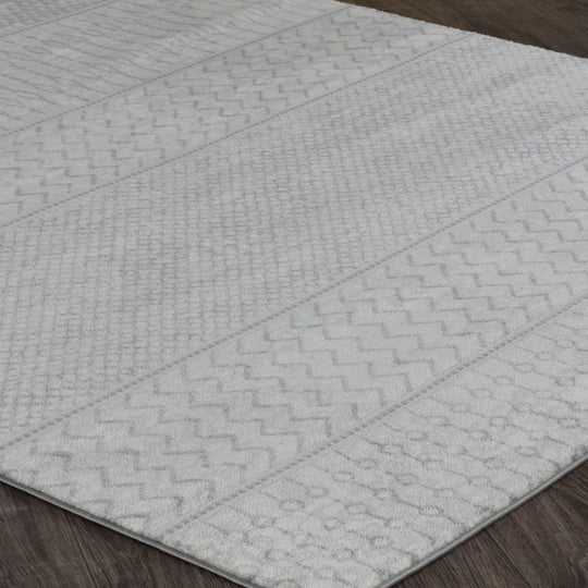 Tapis Scandinave Bohème Gris/Ivoire Cixi