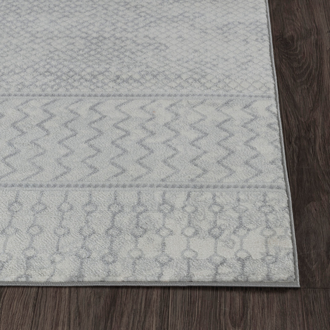 Tapis Scandinave Bohème Gris/Ivoire Cixi