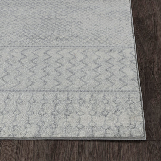 Tapis Scandinave Bohème Gris/Ivoire Cixi