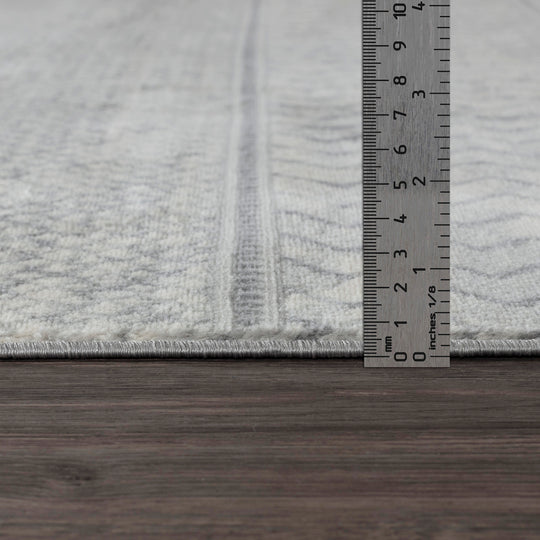 Tapis Scandinave Bohème Gris/Ivoire Cixi