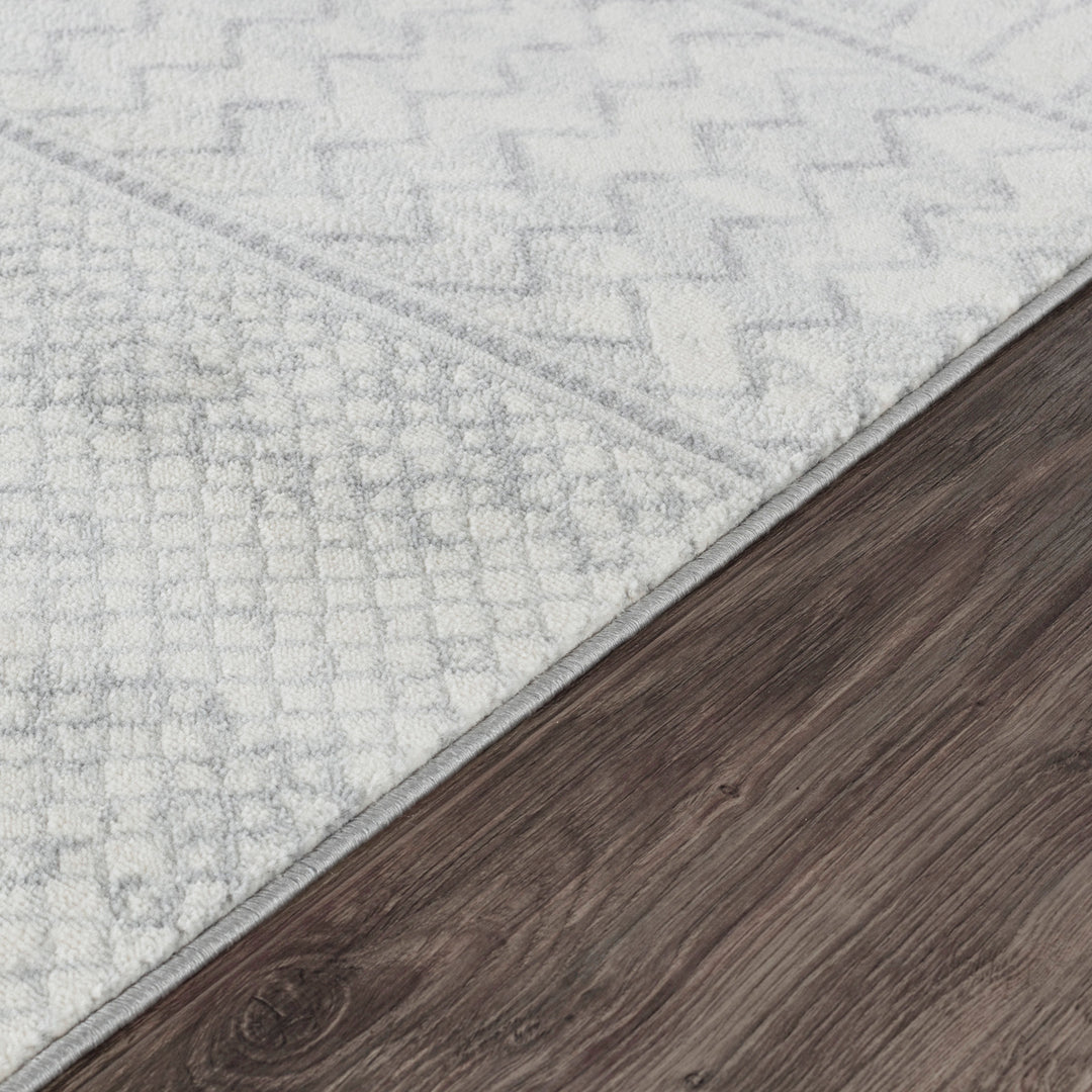 Tapis Scandinave Bohème Gris/Ivoire Cixi