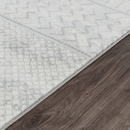 Tapis Scandinave Bohème Gris/Ivoire Cixi