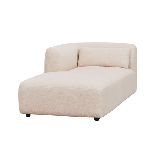 Module chaise longue gauche SKLUM Foglern tissu beige