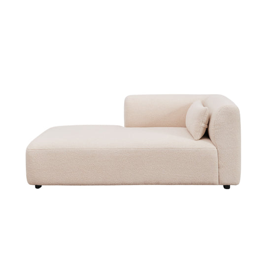 Module chaise longue gauche SKLUM Foglern tissu beige