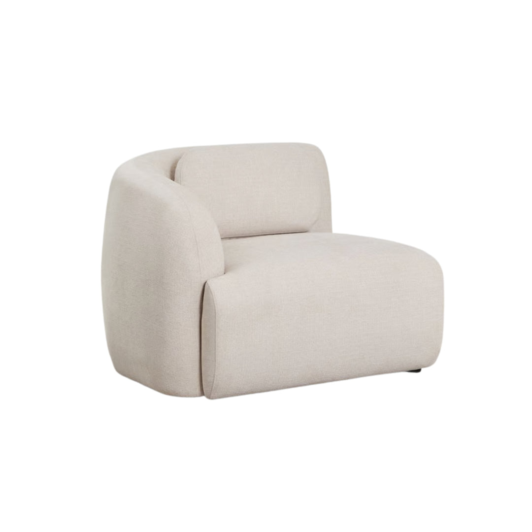 Module d'angle gauche SKLUM Coquette en chenille beige crème