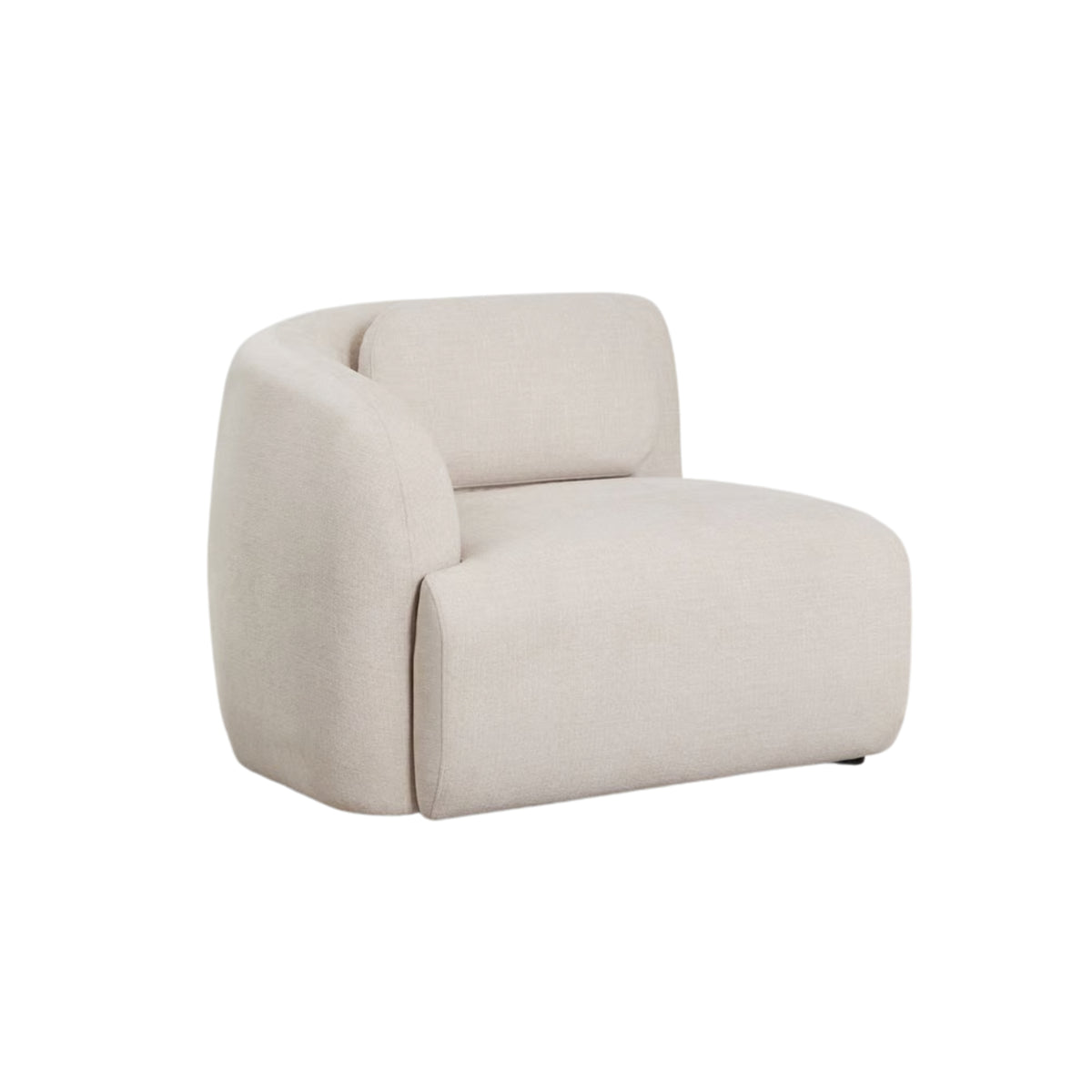 Module d'angle gauche SKLUM Coquette en chenille beige crème