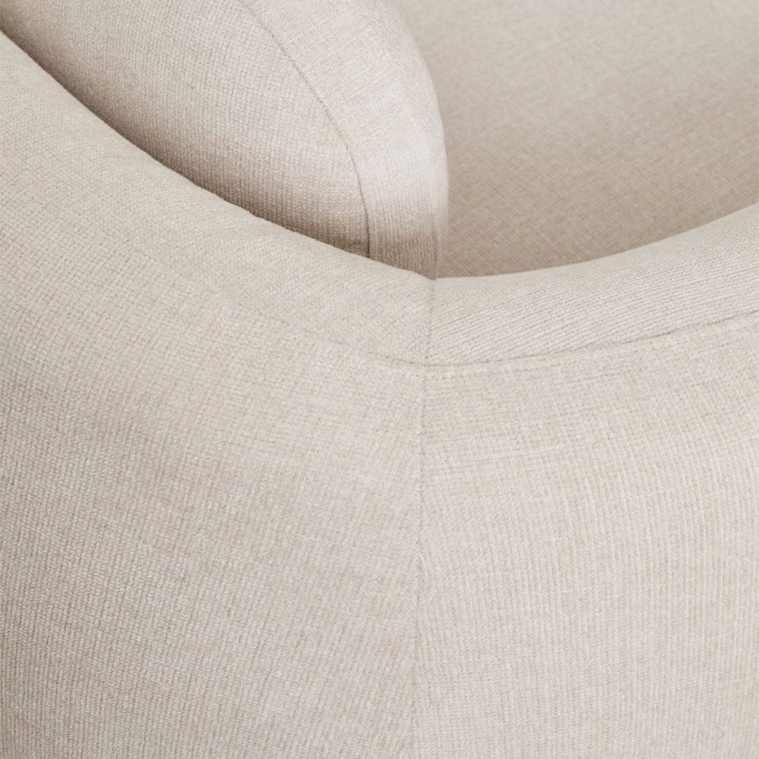 Module d'angle gauche SKLUM Coquette en chenille beige crème