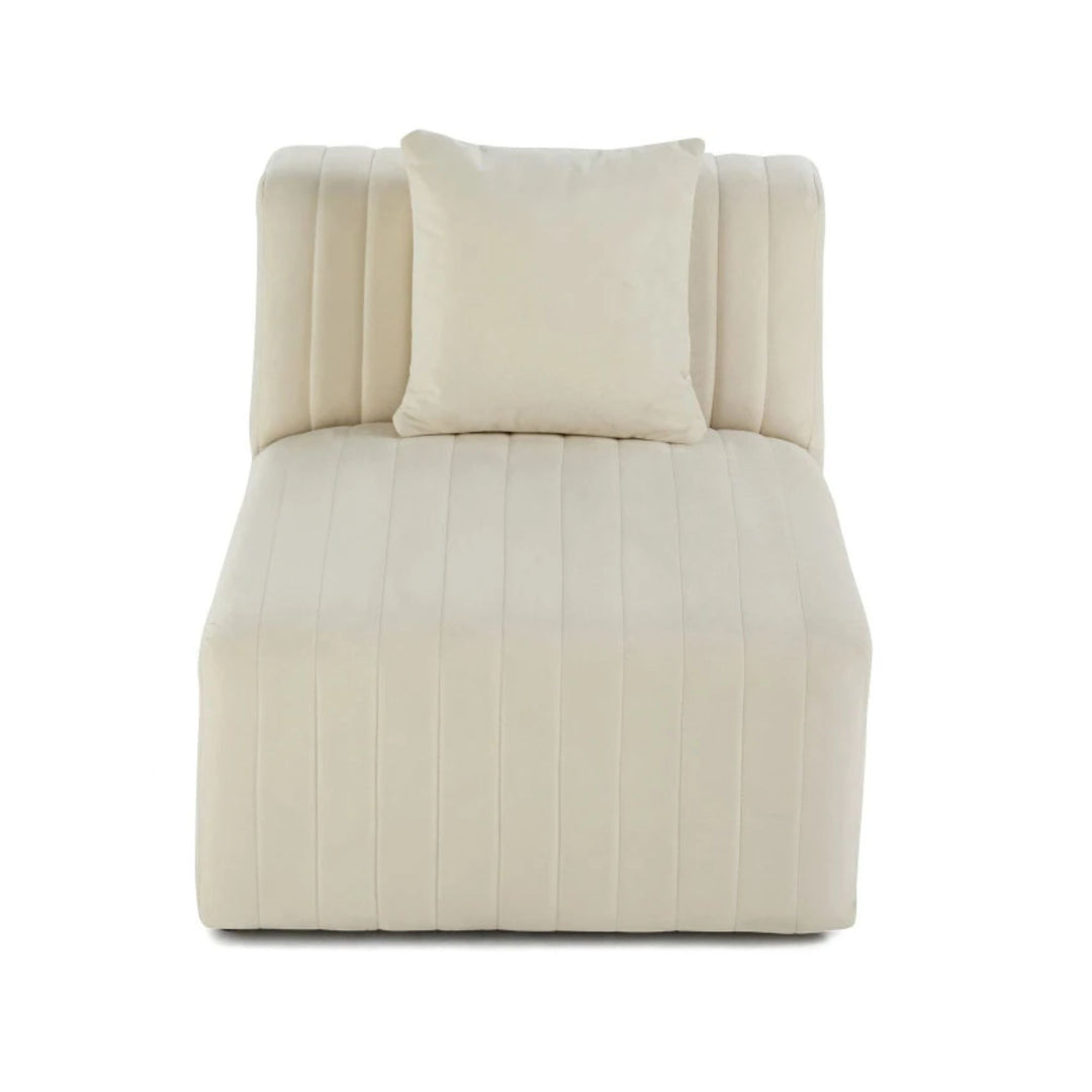Module d'assise BEST MOBILIER Nova en velours beige